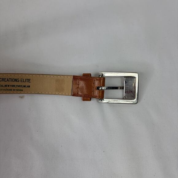 Les Creations Elite Hazelnut Leather women\'s Belt Size 32 made in Canada Vintage main image 5